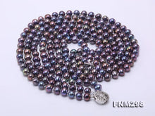 Load image into Gallery viewer, Round Black Freshwater Pearl Necklace