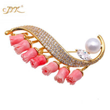 Load image into Gallery viewer, JYX Blooming Brooch women coral