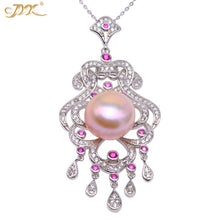 Load image into Gallery viewer, Elegant Sterling  Pearl Pendant Necklace
